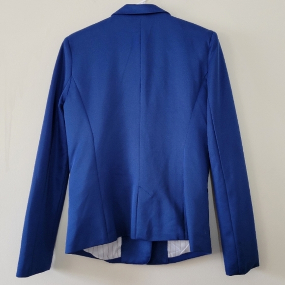 Zara Cobalt Blue One Button Blazer Suit Jacket - Picture 2 of 4